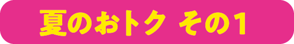 夏のおトク その1
